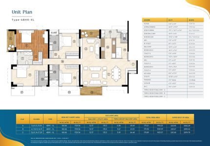 GB- 4BHK XL - Floor plan